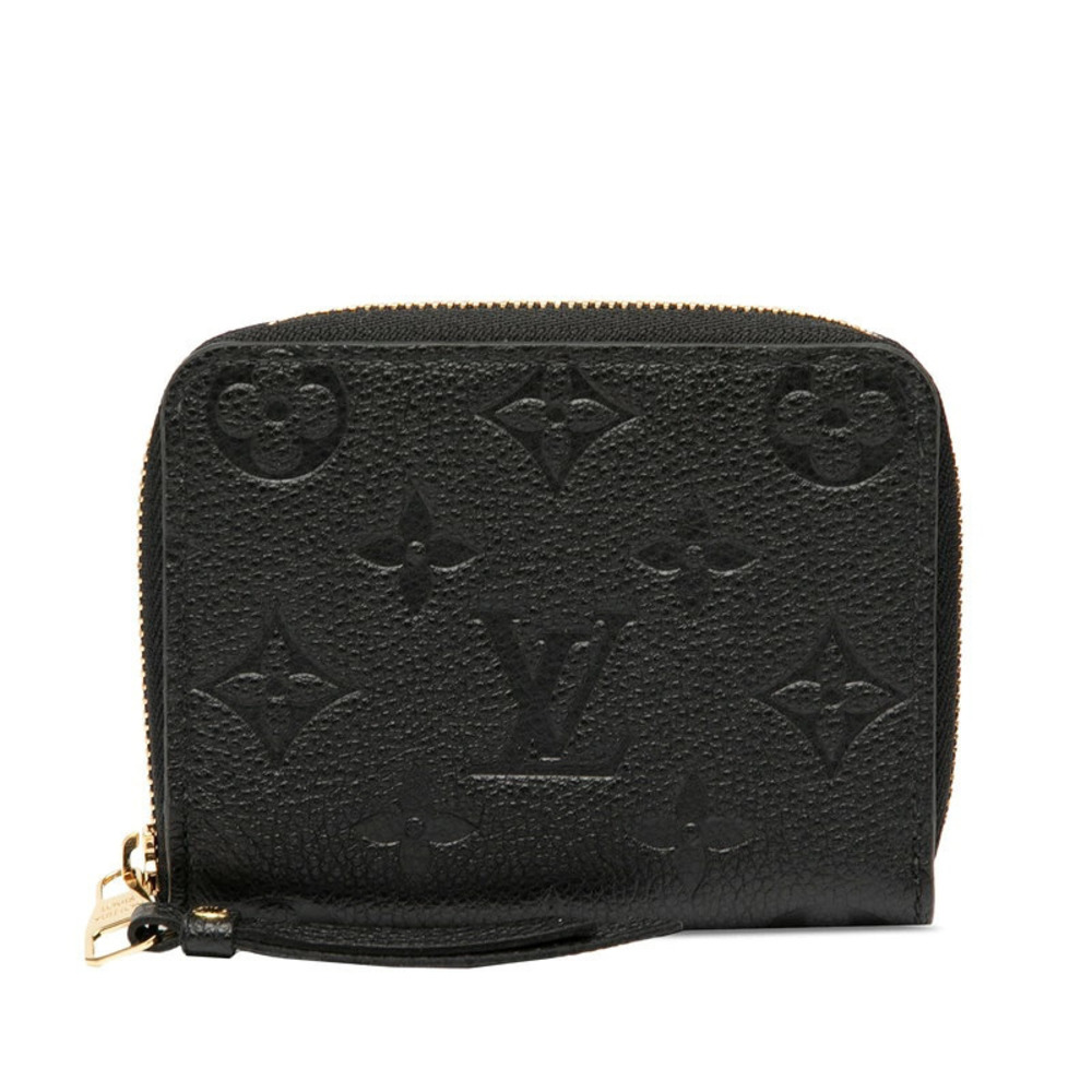 Louis Vuitton Monogram Empreinte Zippy Coin Case Noir Black Leather